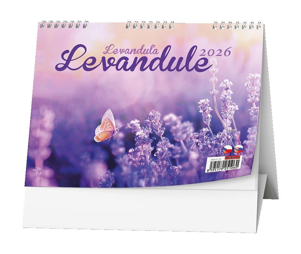 Baloušek Tisk kalendář stolní žánr. týd. Levandule