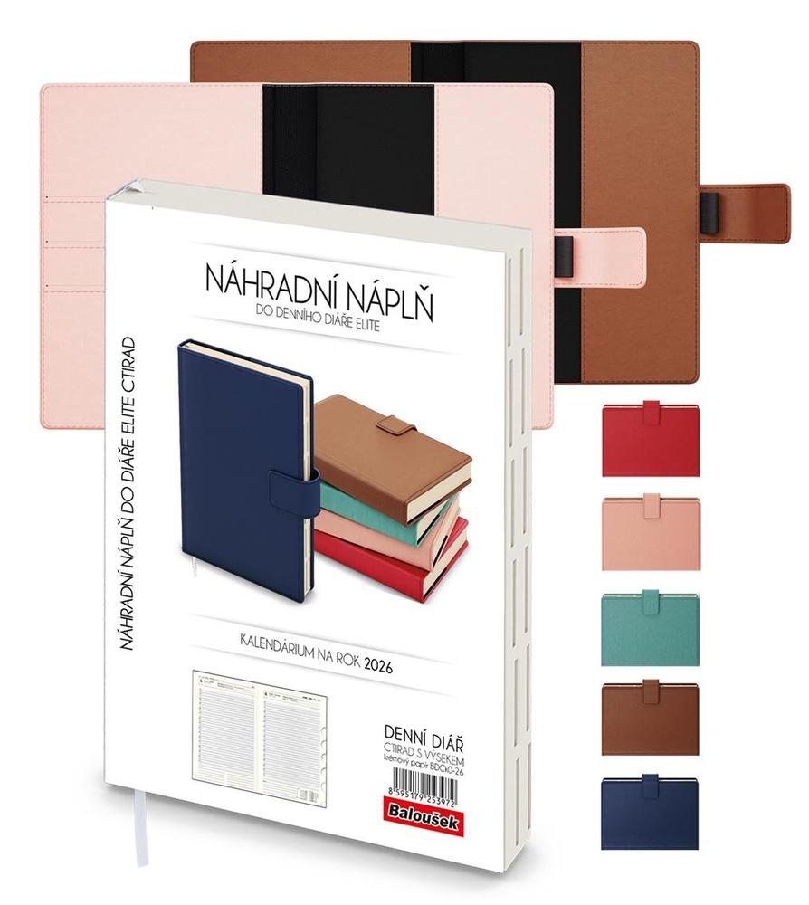 Baloušek Tisk diář denní Ctirad s výsekem Manager A5 náhradní náplň