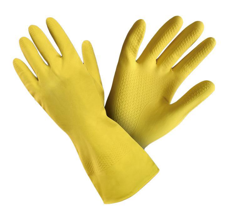 CXS rukavice NINA, gumové (latex), pro domácnost, žluté vel. 9