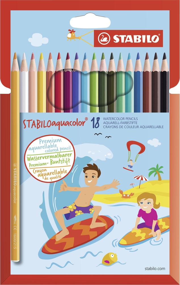 Pastelky Stabiloaquacolor 18 ks v papírové krabičce