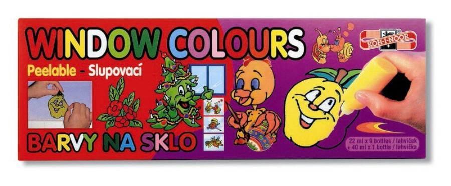 Koh-i-noor barva na sklo 22 ml/9 ks+sprej 40 ml