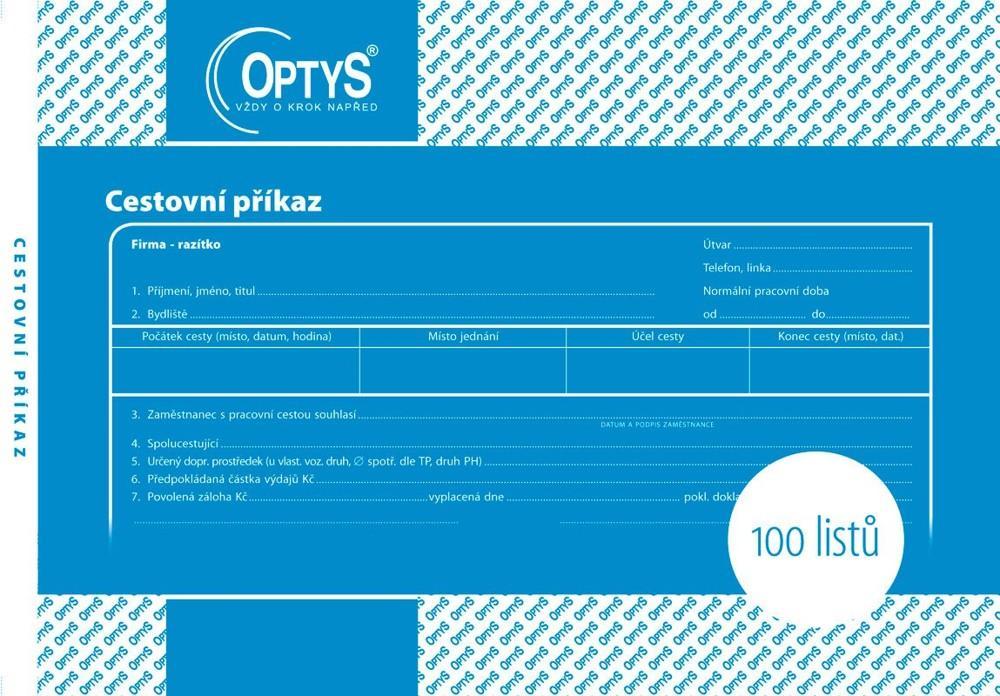 Cestovní příkaz, vyúčtování pracovní cesty formát A5