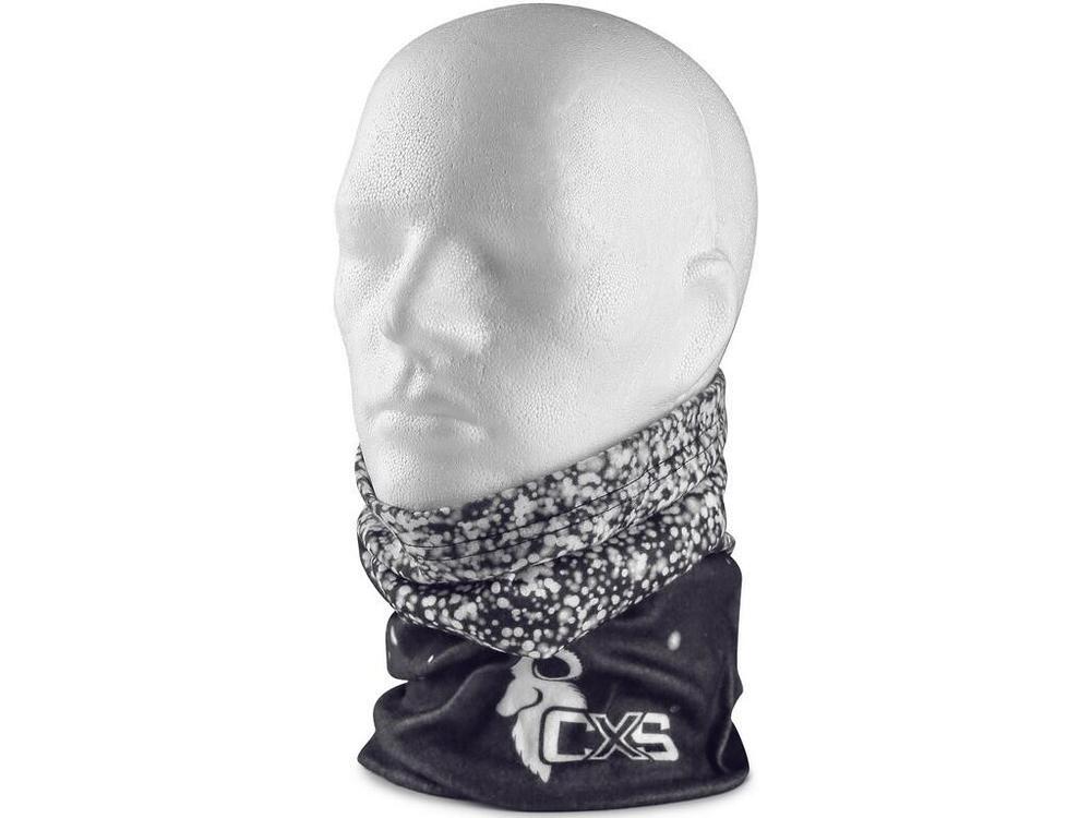 CXS šátek TOBY multifunkční zimní černo-bílý