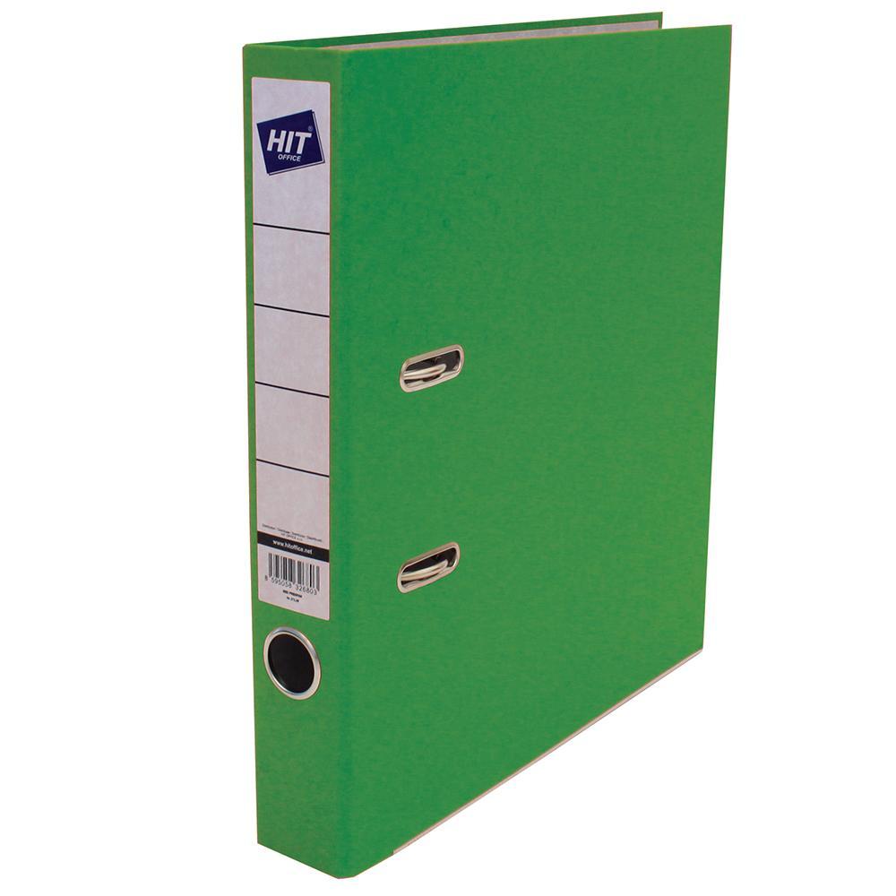 HIT OFFICE pořadač pákový prešpán A4 5 cm, R zelený