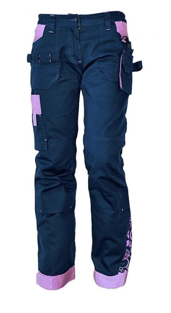 Kalhoty dámské YOWIE, modro (navy)-sv. fialové vel. 34