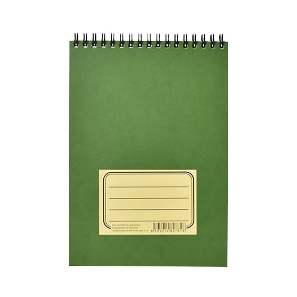 Bobo blok kroužkový s horní spirálou Zelenáč A5 linky/tečky, 50 listů