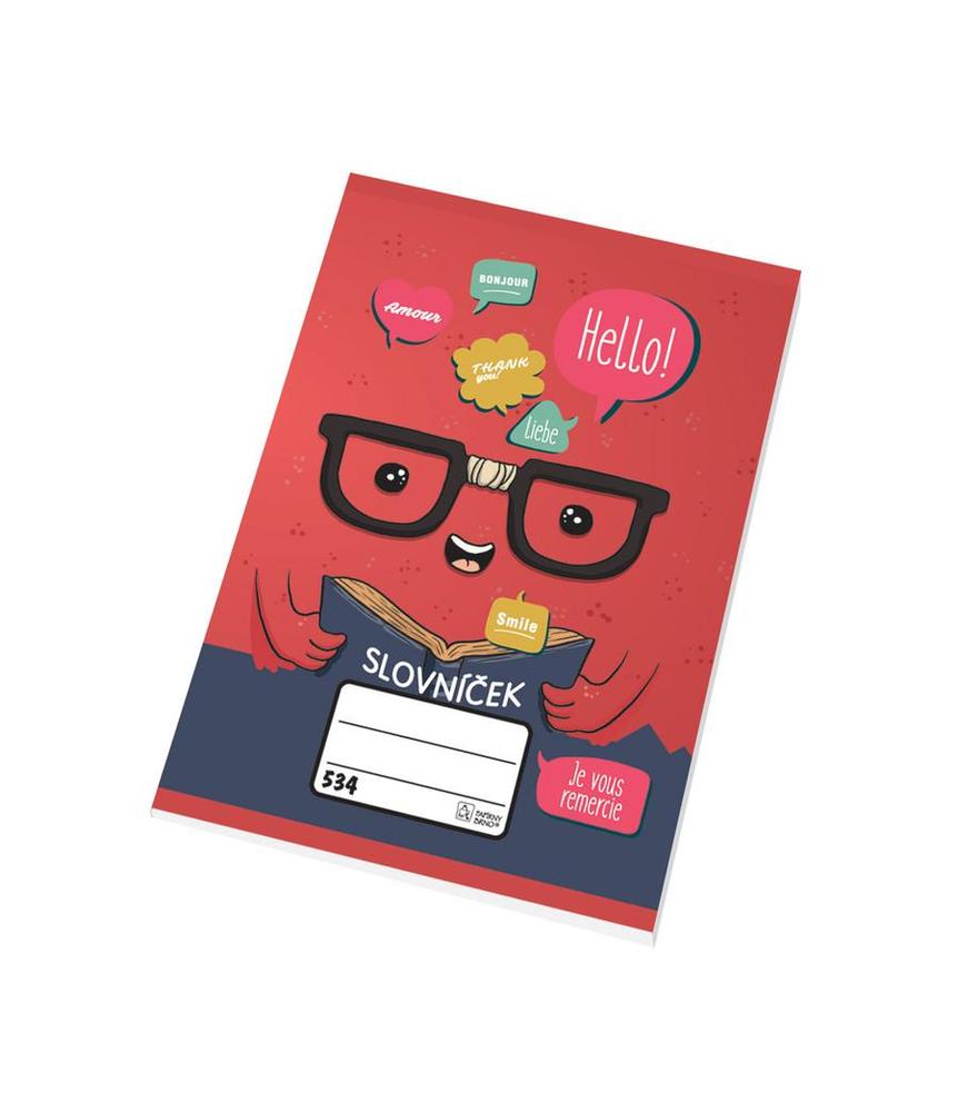 PAPÍRNY BRNO sešit bezdřevý 534 na slovíčka - A5 linkovaný, 2 kolmice, 30 listů