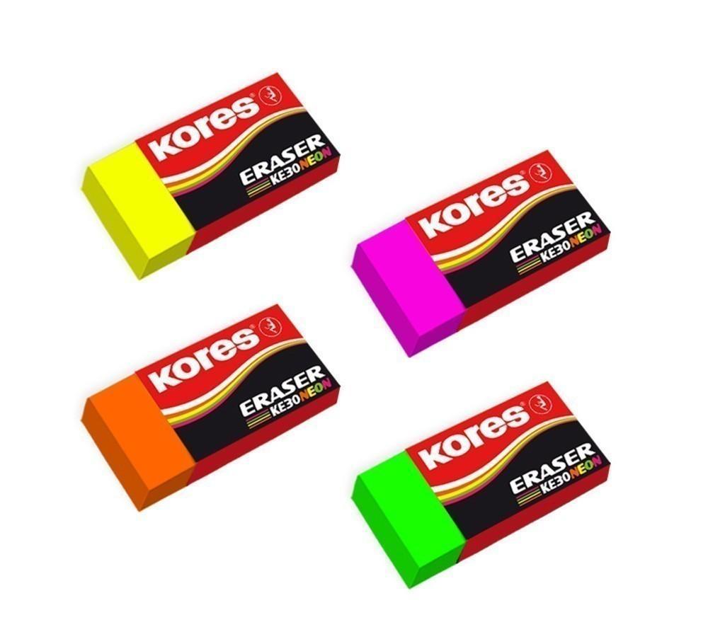 Kores pryž NEON mix KE30 (40x21x10mm) v pap. přebalu