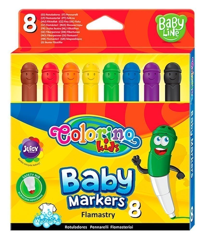 Colorino popisovače dětské Smile kulatá špička, 8 barev, věk 1+