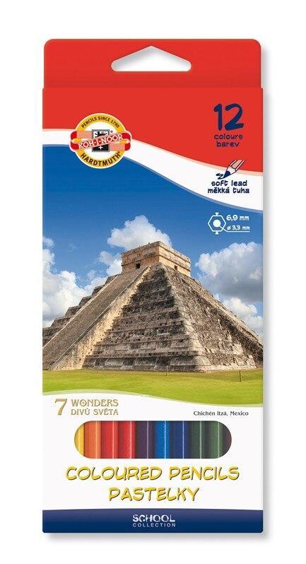 Koh-i-noor pastelky KIN 3652/12 Sedm divů světa