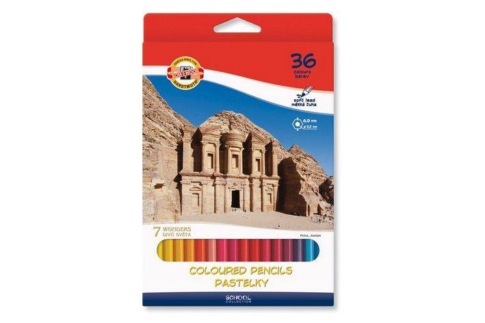 Koh-i-noor pastelky KIN 3655/36 Sedm divů světa