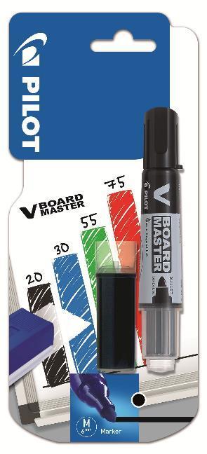 Popisovač Pilot 5979 na bílé tabule V-Board Master černý + náplň