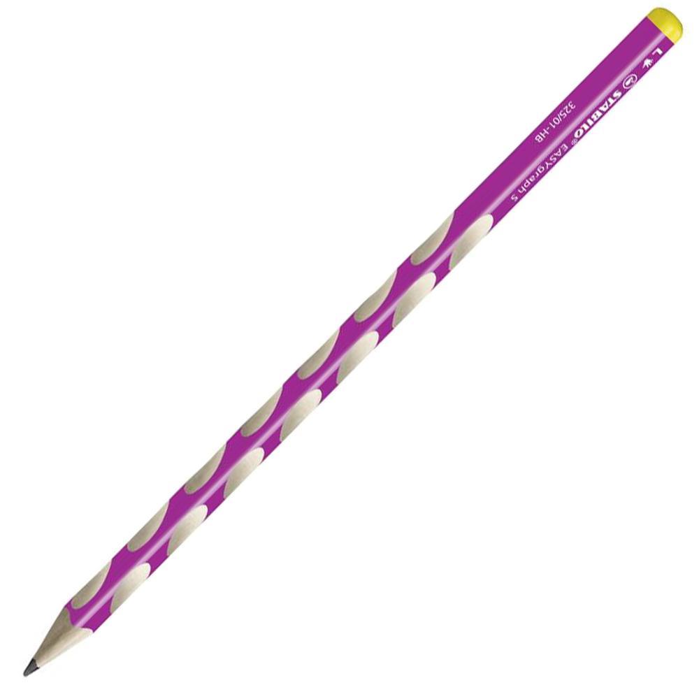 Tužka grafitová STABILO EASYgraph tenká pro leváky růžová