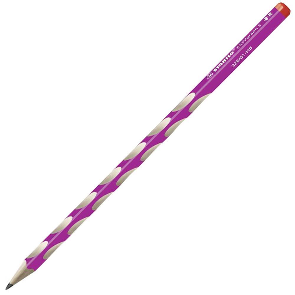 Tužka grafitová STABILO EASYgraph tenká pro praváky růžová