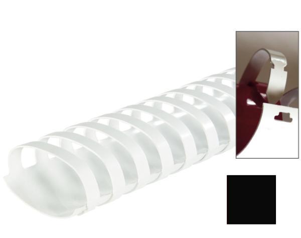 Hřbet pro kroužkovou vazbu 51 mm, ovál, černý / 50 ks