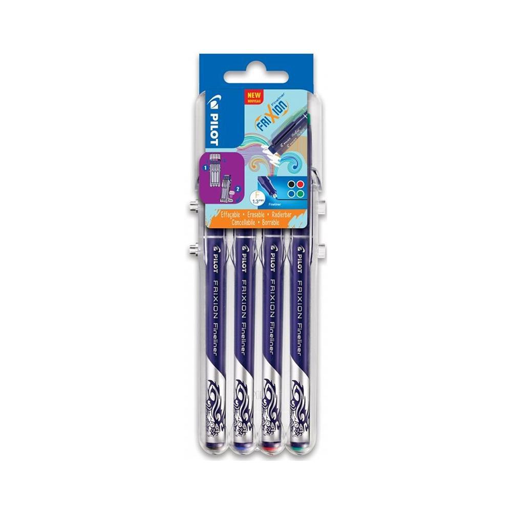 Pilot popisovač 4104 Frixion Fineliner EVOLUTIVE Set2go 4 barvy basic