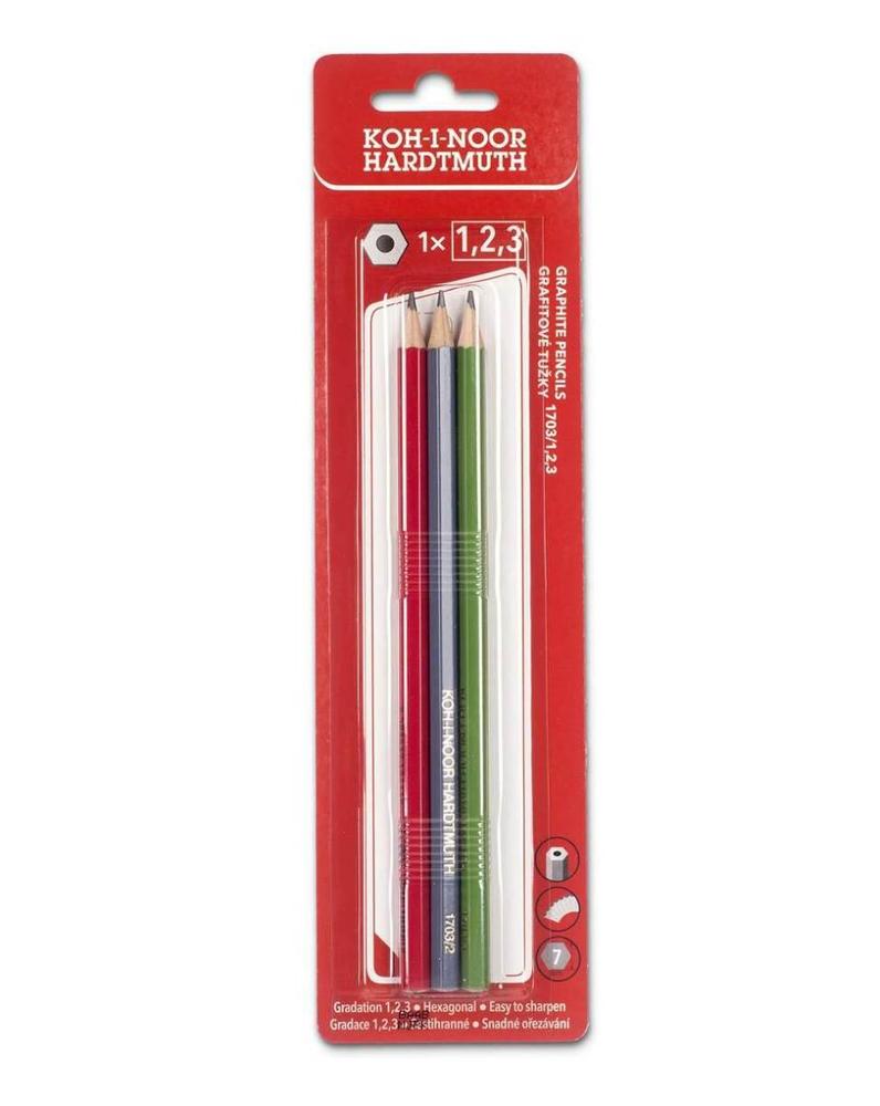 Koh-i-noor tužka grafitová 1703 1,2,3 soupr.