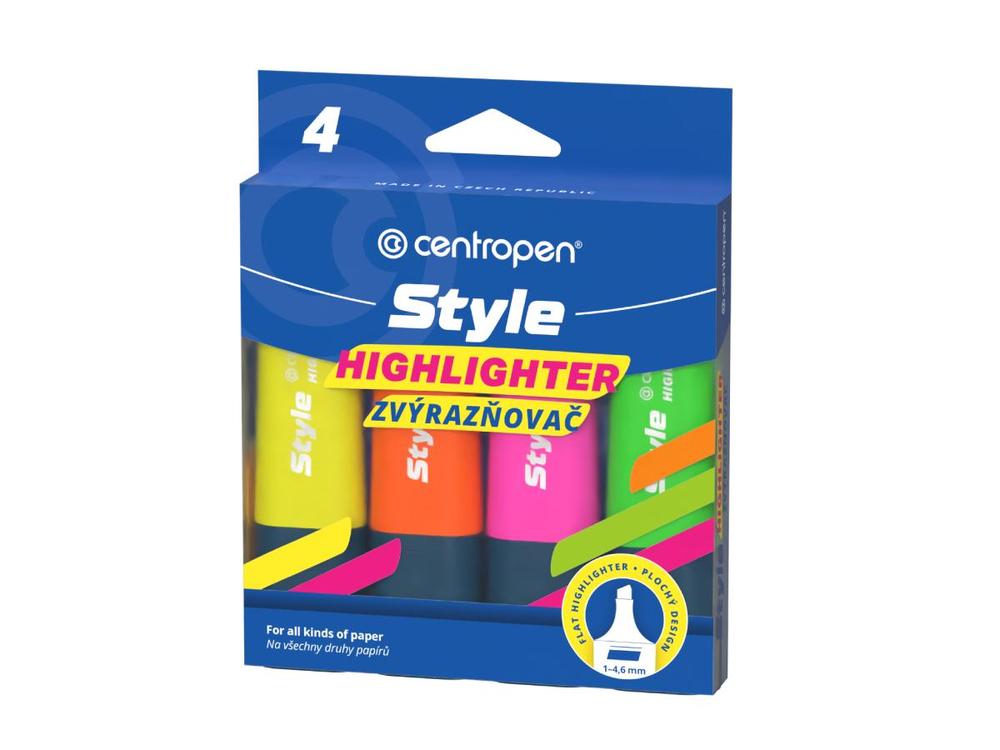 Centropen zvýrazňovač 6252 fluo sada 4