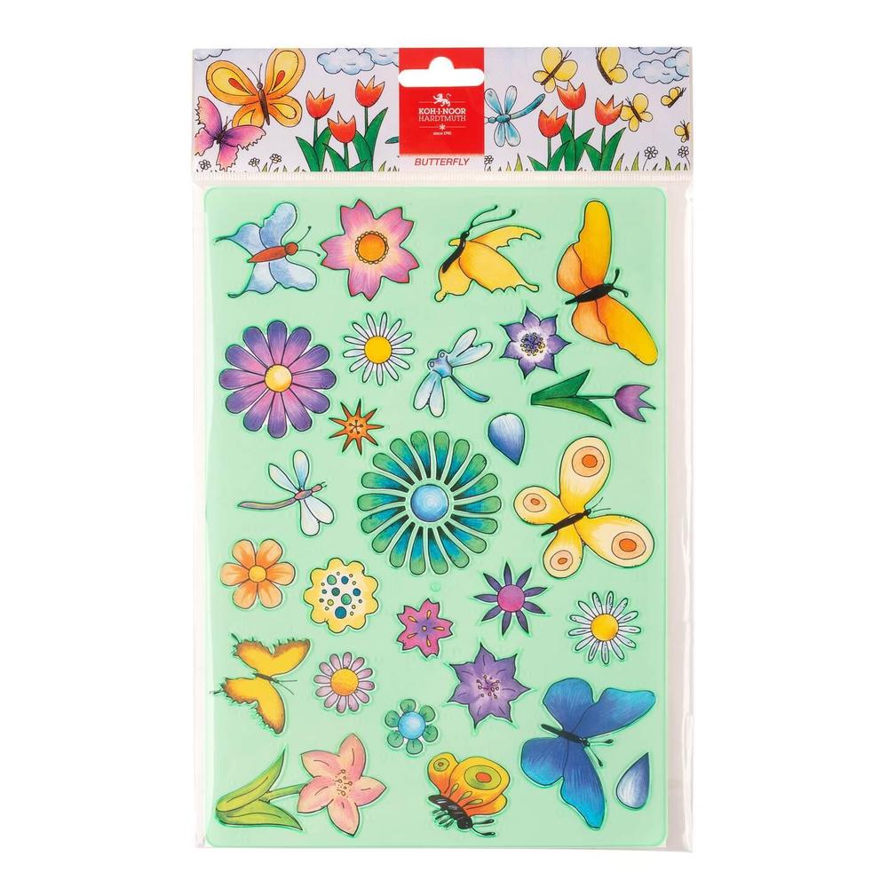 Koh-i-noor šablona 9820 motýl - světle zelená