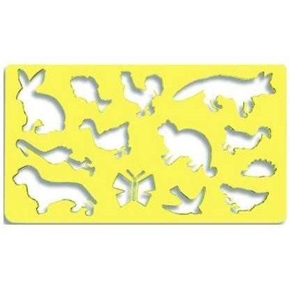 Koh-i-noor šablona zvířátek 749056 II - liška, transp. žlutá