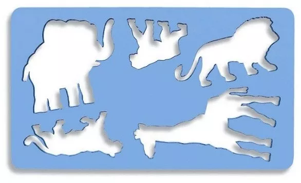 Koh-i-noor šablona zvířátek 749060 IV - lev, transp. modrá