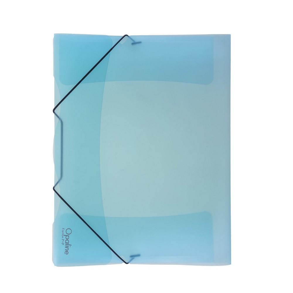 KARTON P+P desky s gumičkou PP OPALINE A4 světle modré