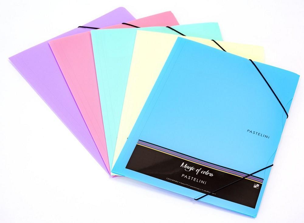 KARTON P+P desky s gumičkou PASTELINI A4 fialové