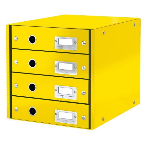 Leitz box zásuvkový CLICK & STORE 4 zásuvky žlutý