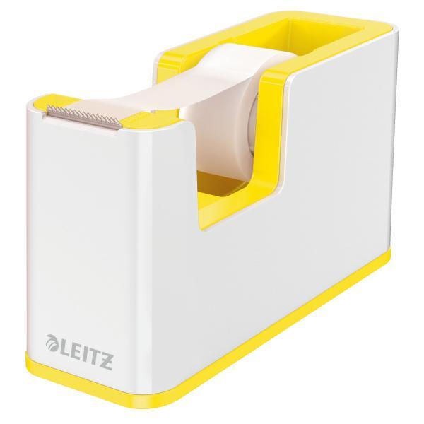 Leitz odvíječ lepicí pásky WOW bílý/žlutý