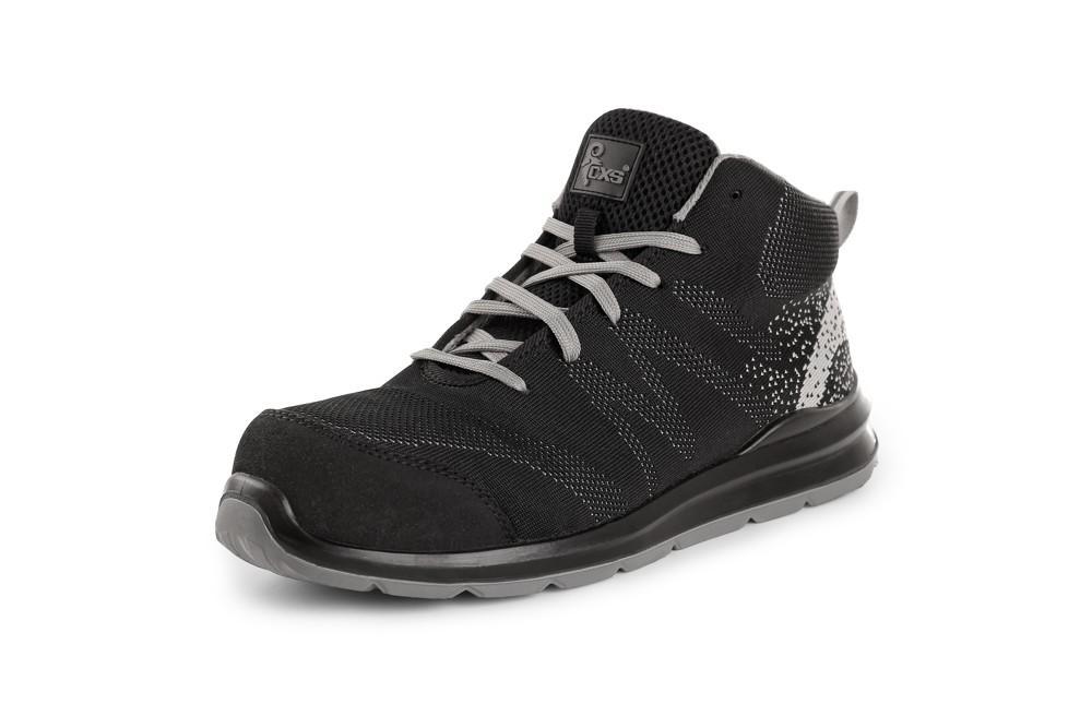 CXS obuv kotníková TEXLINE MURTER S1P, textilní, s plast.špicí, černo-šedá vel. 45