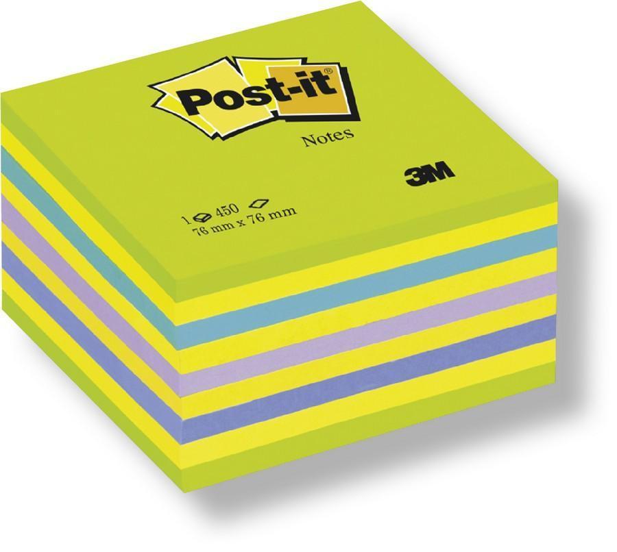 Post-it blok samolepicí 76 x 76 mm zelený neon