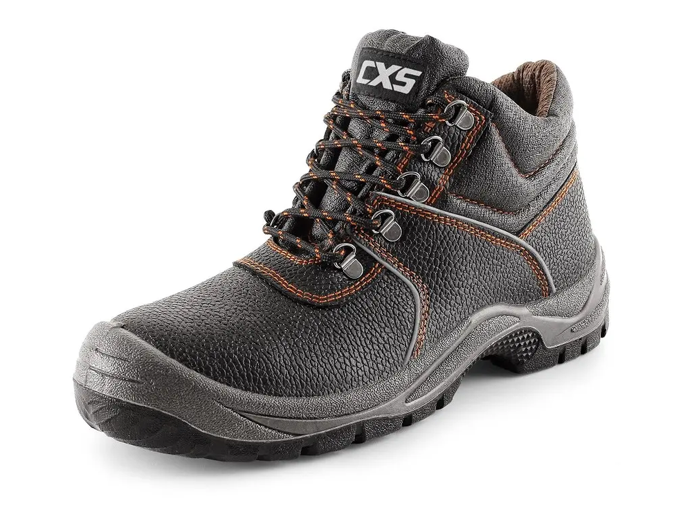 CXS obuv kotníková STONE APATIT O1, kožená, černá 