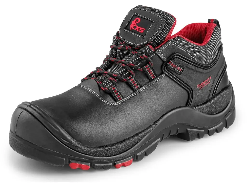 CXS obuv polobotka ROCK ORE, kožená, s plast.špicí, černá 