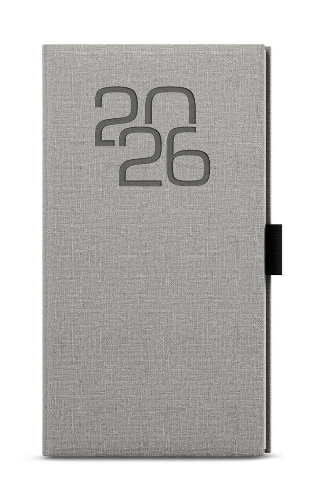 Baloušek Tisk diář týdenní Jakub Fabric kapesní šedý