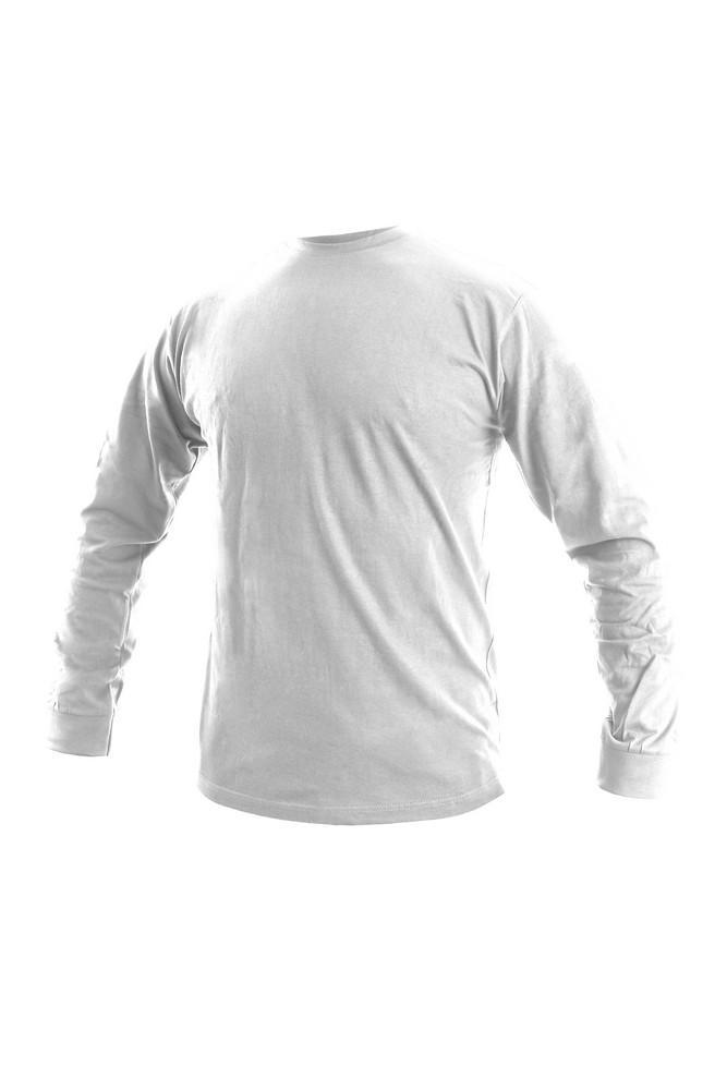 Tričko PETR, pánské, dlouhý rukáv, bílé