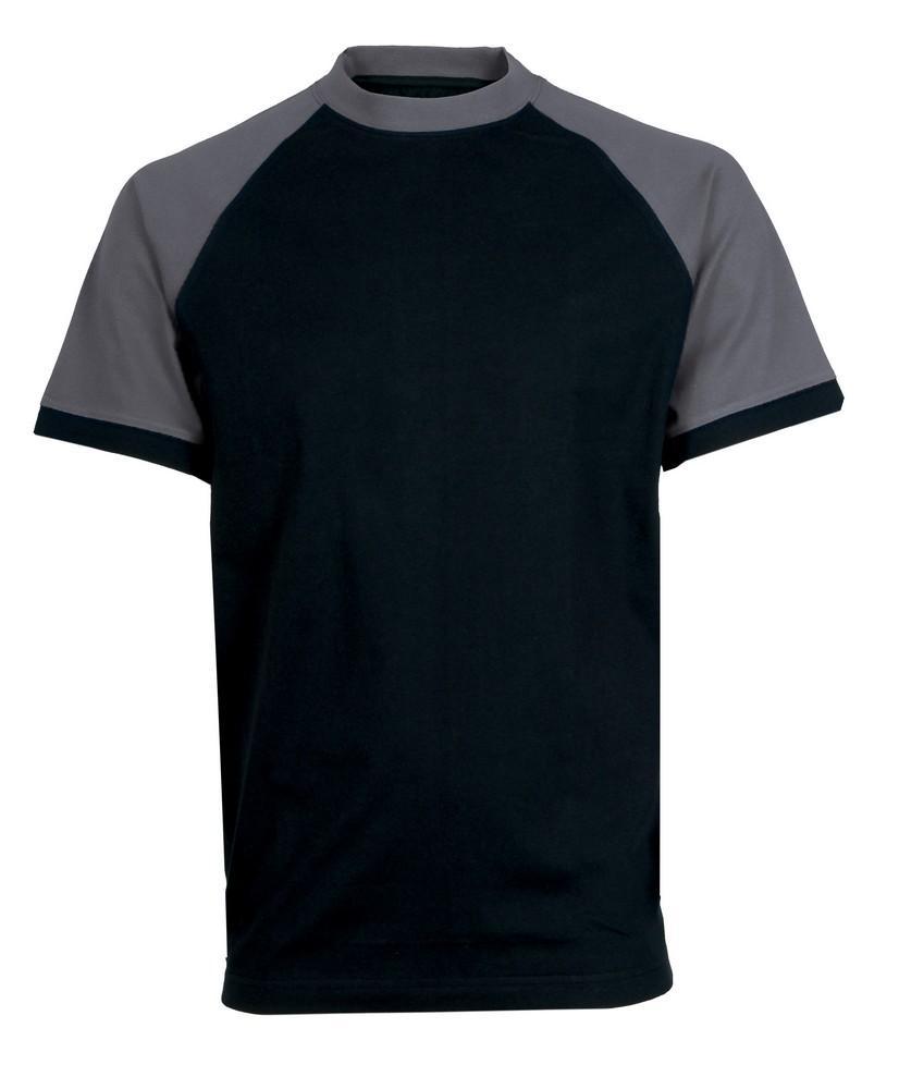 Tričko OLIVER, pánské, krátký rukáv, černo-šedé 