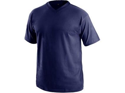 Tričko DALTON, výstřih do V, tm. modré, barva 413 