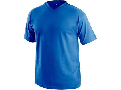 Tričko DALTON, výstřih do V, stř. modré, barva 413 