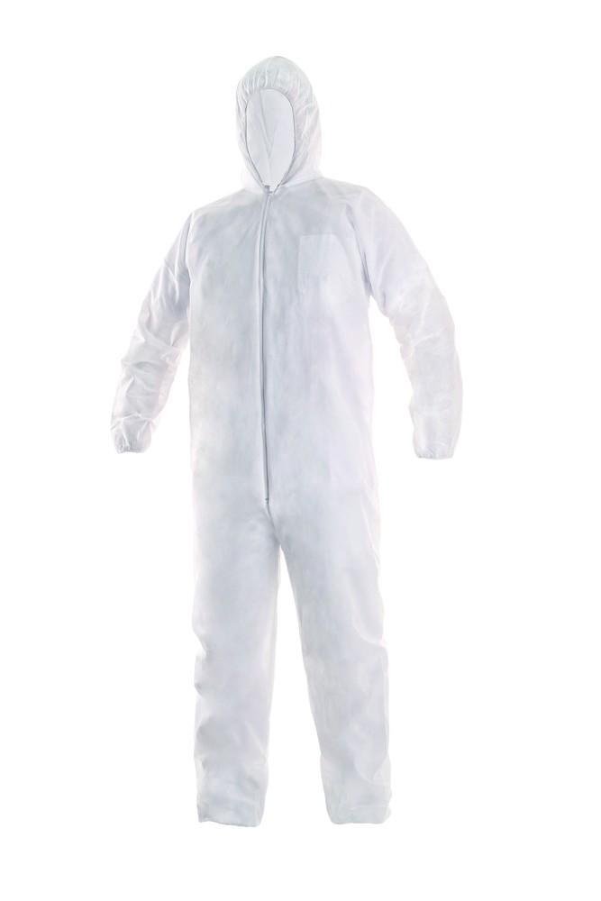 CXS overal jednorázový s kapucí,bílý 
