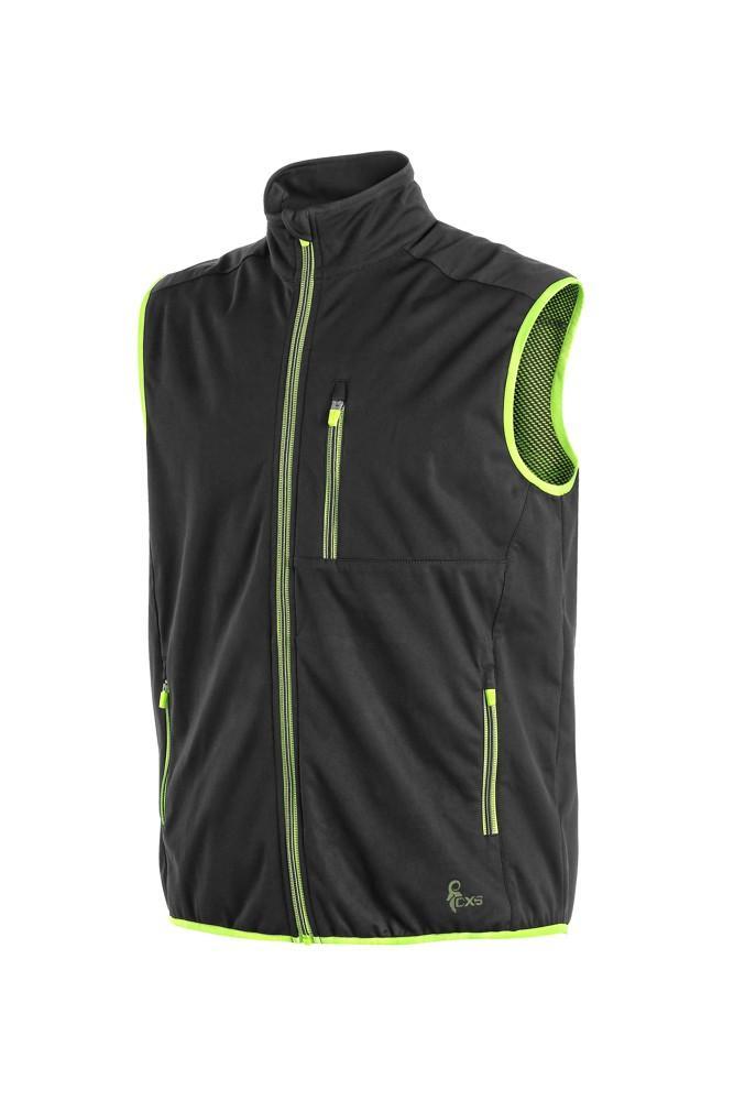 CXS vesta PASO, pánská, softshellová, černo-žlutá 