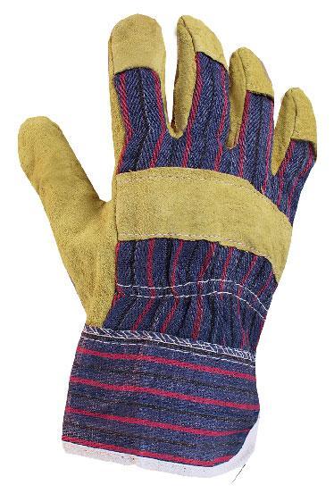 CXS rukavice ZORO, kombinované, žluto-modré 
