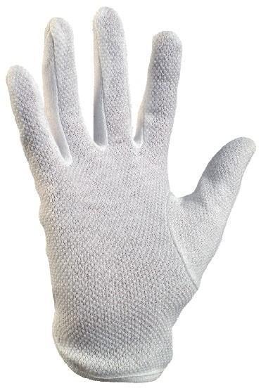 CXS rukavice MAWA, bavlněné, s terčíky, bílé 