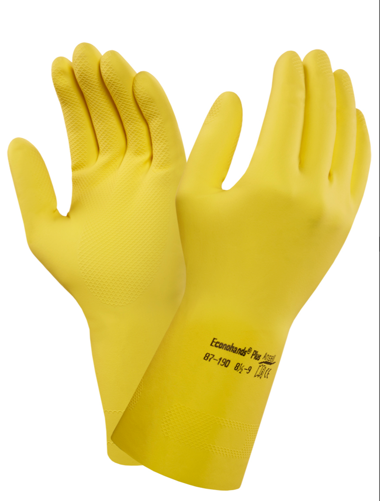 CXS rukavice ECONOHANDS PLUS, latexové, žluté 