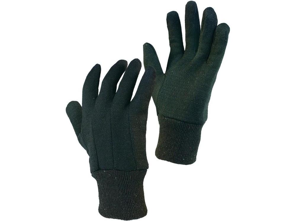CXS rukavice NOE, bavlněný úplet, šité, hnědé 