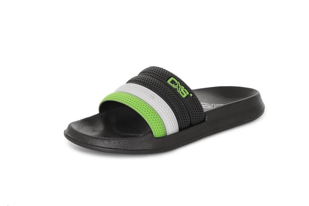 CXS obuv nazouvák GULF, PVC, černo-zeleno-bílý 