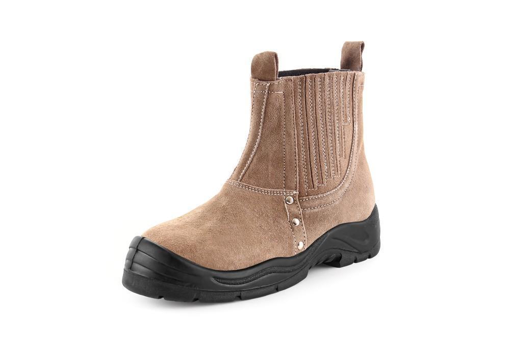 CXS obuv kotníková KALE - slévárenské pérko, kožená, hnědá 