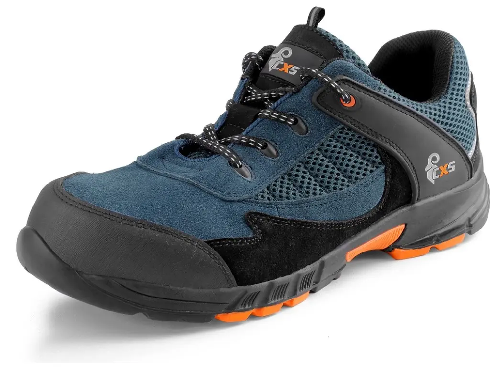 CXS obuv polobotka LAND EIVISSA S1, kombinovaná, s ocel.špicí, černo-modrá 