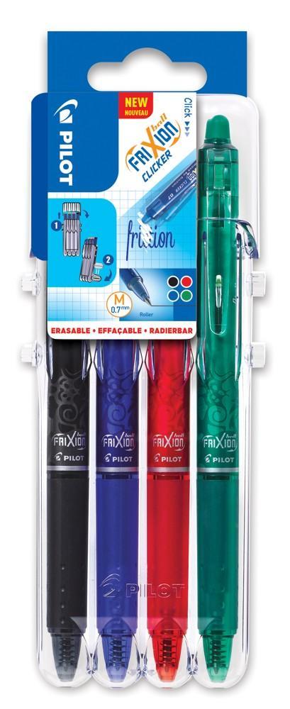 Pilot roller 2061 FriXion Clicker 07 Set2Go Basic 4 ks