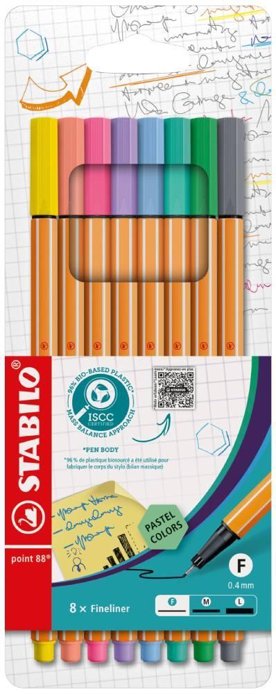 Jemný liner STABILO point 88 pastel 8 barev