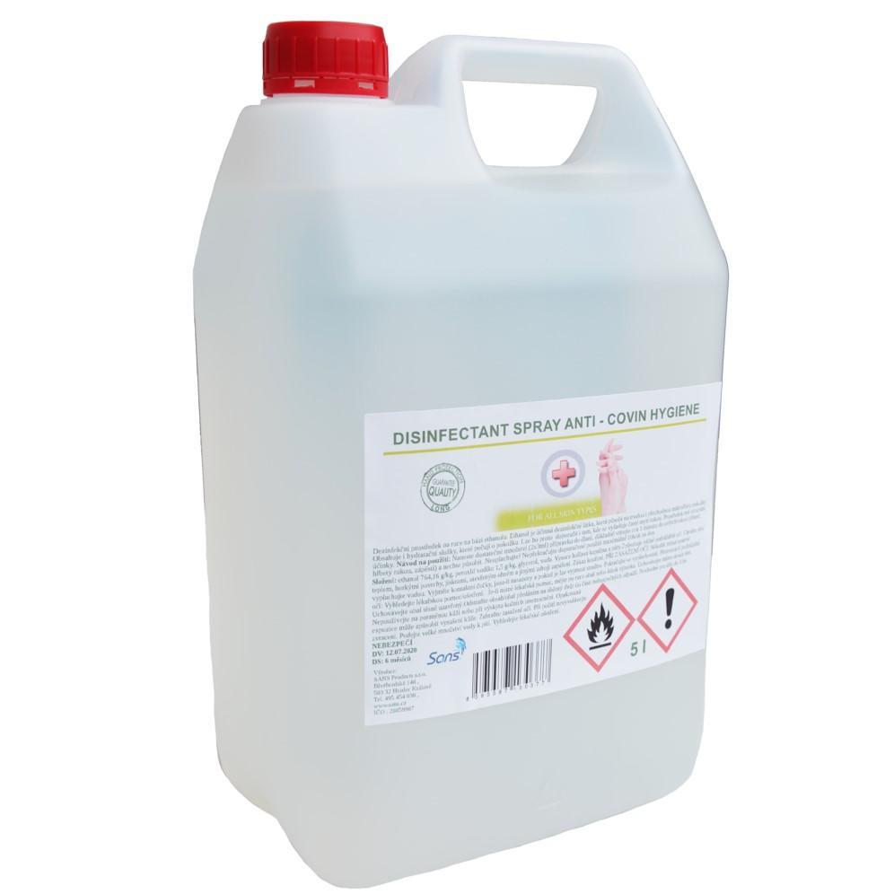 Dezinfekční přípravek Anti-Covin na ruce, plochy a povrchy, 5 l